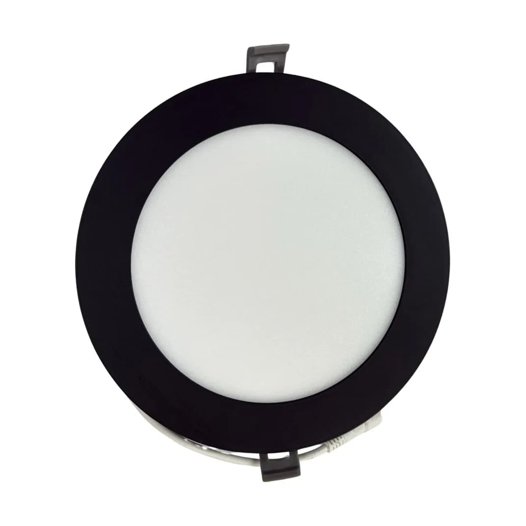 Black 4″ Slim Rnd Panel 12W 5CCT Adjustable DR40RF-Bk Dawnray