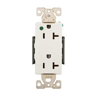 White Hospital Grade Recep 20A 125V Eaton (8362W)