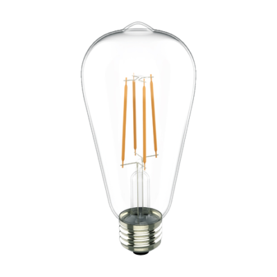 ST64 Filament LED Bulb 6W 2700K E26