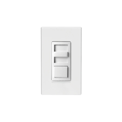 White 1200W Slide Dimmer+Push Button LEVITON (IP710-LFZ)