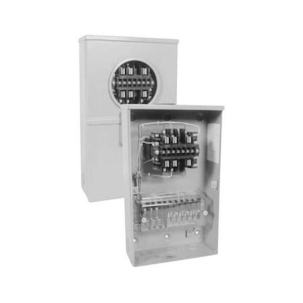 METER BASE 1 GANG 400A 120/240V 5 JAWS + TEST SWITCH CT4-TSHO HYDEL (Hydro One Standard)
