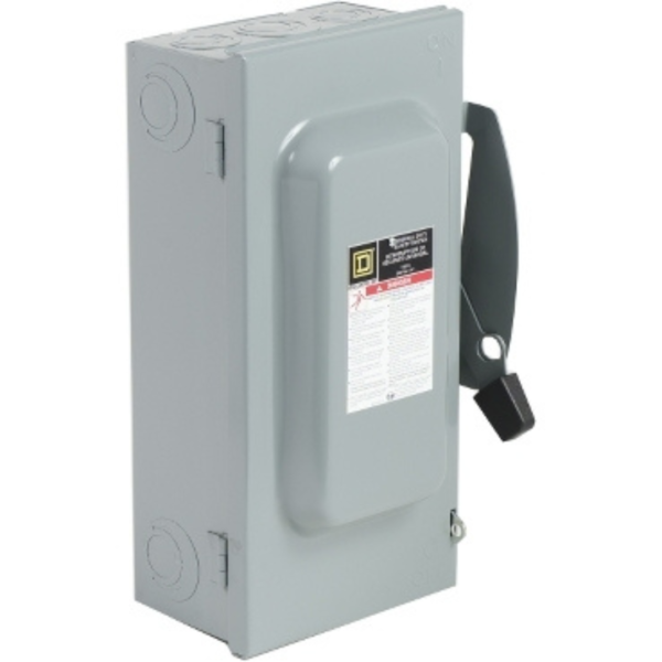 100A 240V 1 PHASE 2-POLE FUSIBLE SAFETY SWITCH CD223N SQUARE D