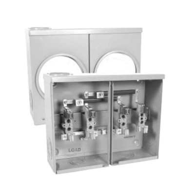METER BASE 2 GANG 200A 600V 4 JAWS 200A PER MULTI POSITION HC22R HYDEL