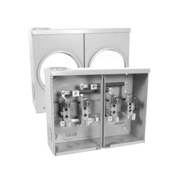 METER BASE 2 GANG 200A 600V 4 JAWS 100A PER POSITION SD220PW HYDEL