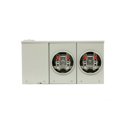 METER BASE 2 GANG 200A 600V 4 JAWS 100A PER MULTI POSITION SDC220PW HYDEL