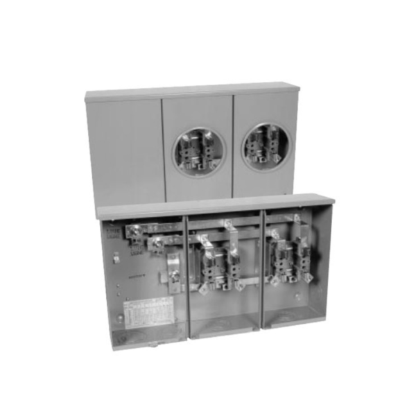 METER BASE 2 GANG 400A 600V 4 JAWS 200A PER MULTI POSITION MSC42TW HYDEL