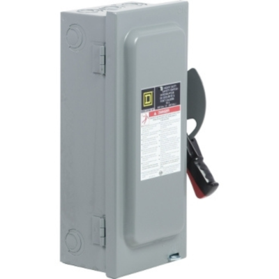 30A 600V 3 PHASE 3-POLE FUSIBLE SAFETY SWITCH VH361 SQUARE D