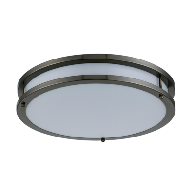 18″ Slim Flush Mount 2 B.Nickel Rings 38W 3CCT