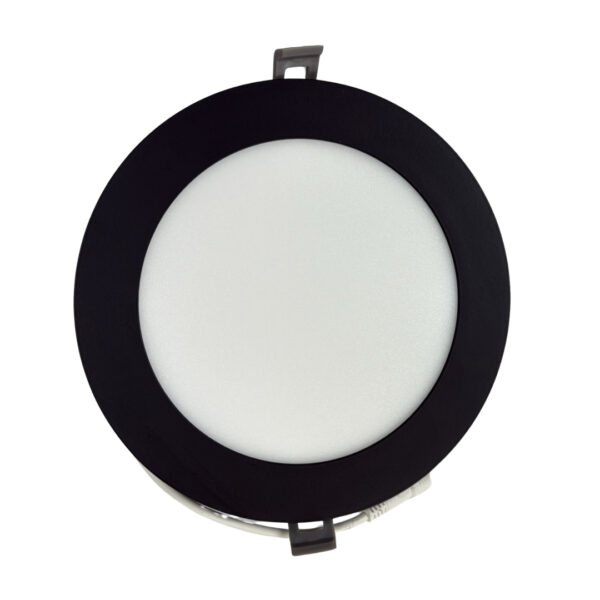 BLACK 4" SLIM PANEL RND 9W 5CCT ADJUSTABLE VOTATEC