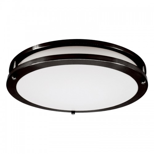 12" Flush Mount 2 Black Ring 15W 5CCT