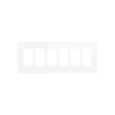 Eaton Wallplate Screwless 6 Gang (PJS266W)