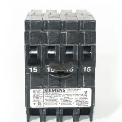 15/15/15A Quad Circuit Breaker Siemens (Q21515CTNC)