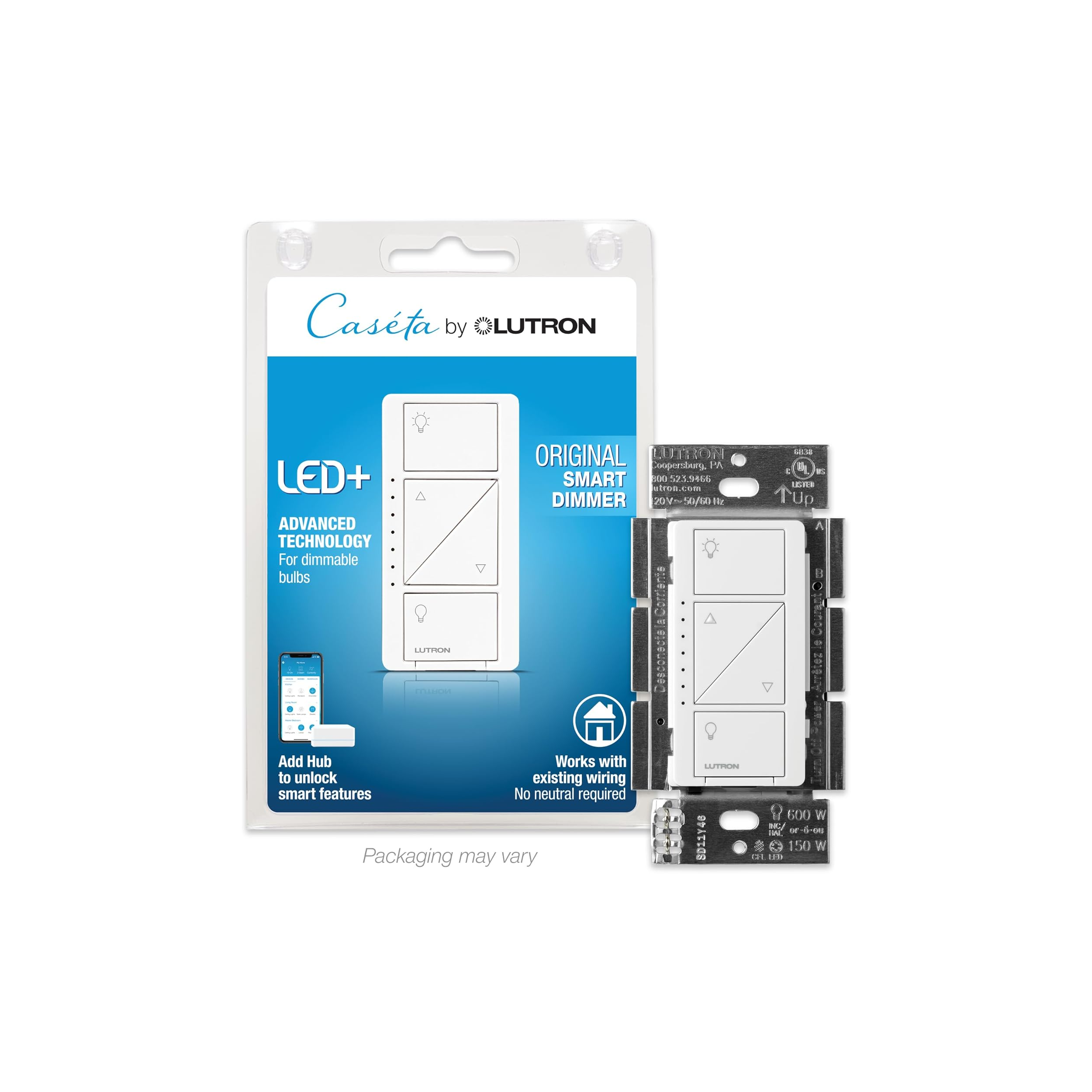 Caseta Wireless Fan Control (PD-FSQN-WH-RC)