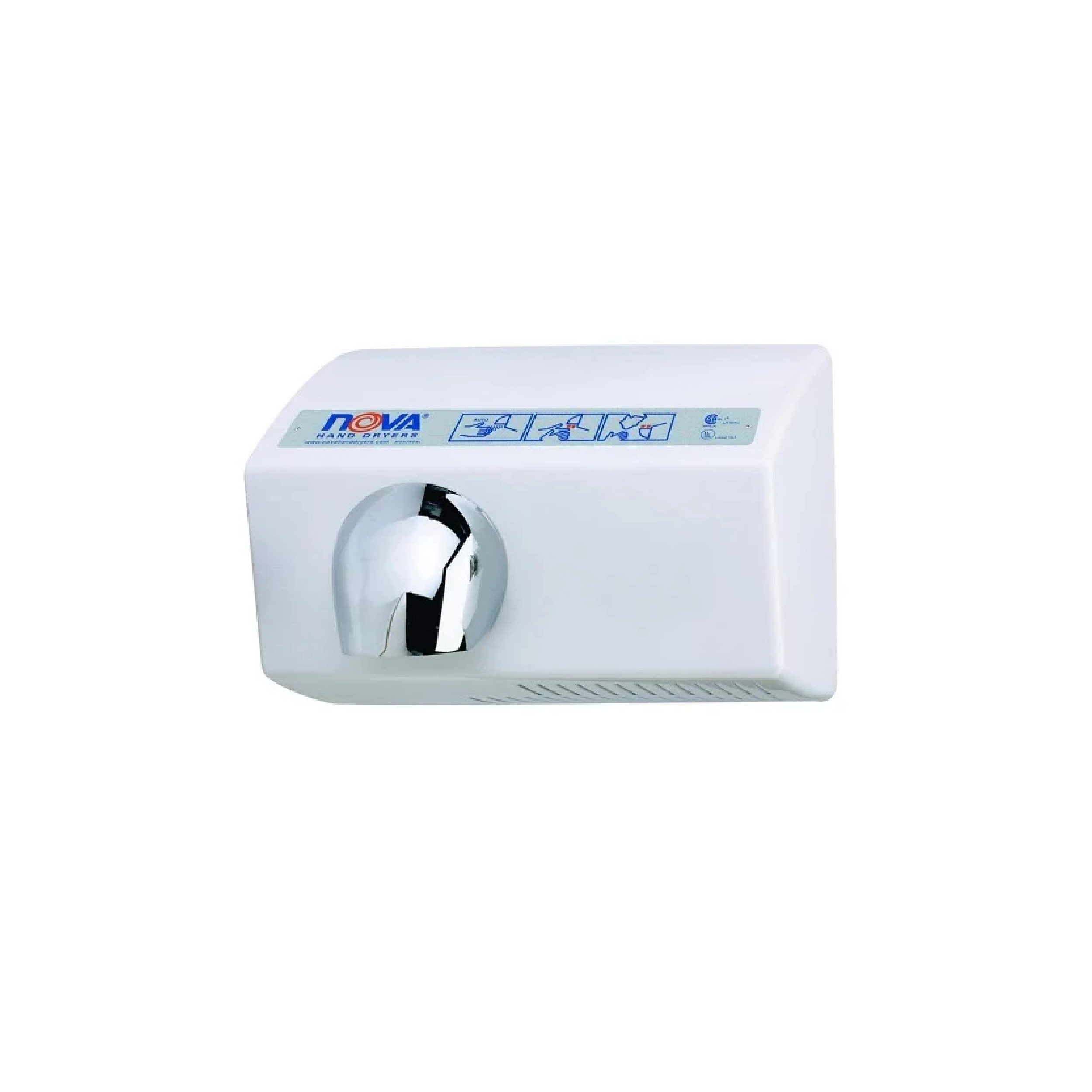 Hand Dryer Aluminium White 1800W 120V (NOVA5 0212)