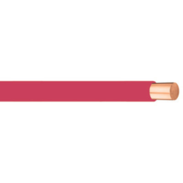 WIRE T90 #10G SOLID COPPER RED
