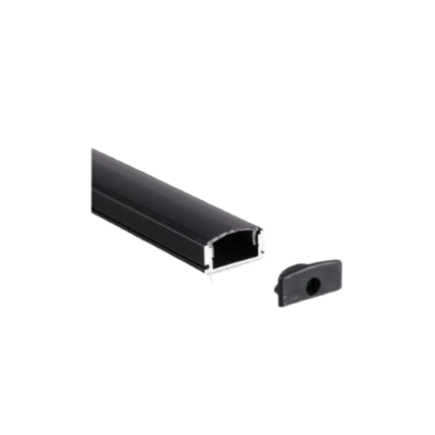 Alu 10FT Black Profile with Frosted Cover (CL-ALU-509-BL)