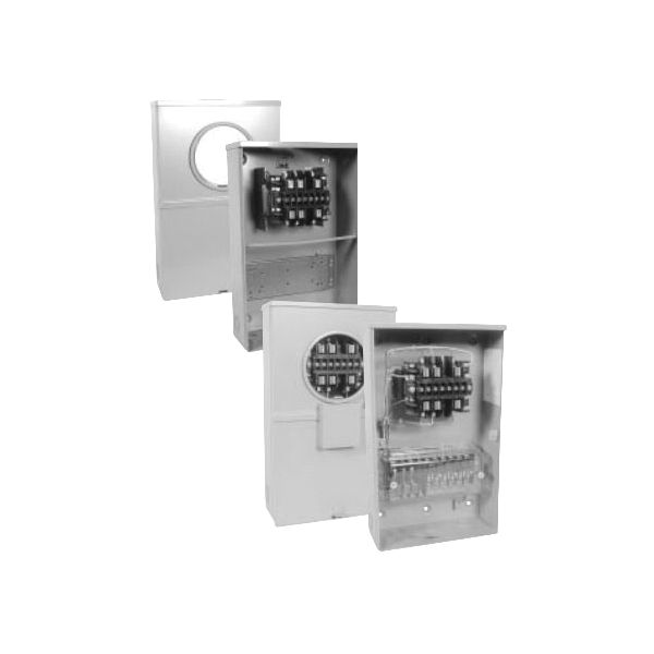 METER SOCKET WITH TEST COMP SWITCH 600V, 20 A, NEMA 3 ENCLOSURE (CTS130PWNS)