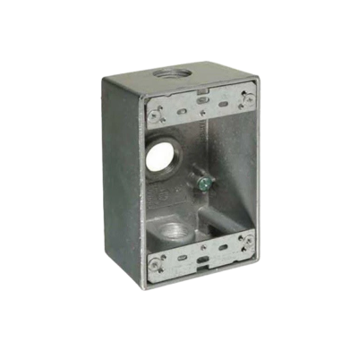 WPF 1 GANG RECEP GREY BOX 3/4″ 5 HOLES (18075)
