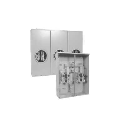 METER BASE 400A 2 GANG 600V 200A PER POSITION OH/UG HYDEL (H42R)