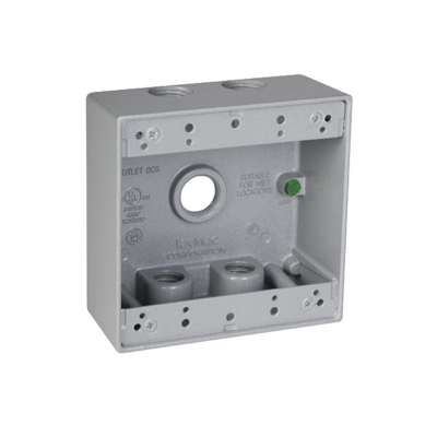 WPF 2 GANG RECEP GREY BOX 1/2″ 5 HOLES (DB550S)