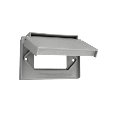 WPF 1 GANG GREY FACE PLATE W/LID LEVITON (4996-GY)