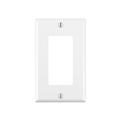 Nylon White Wallplate 1 Gang  Leviton (80401-NW)