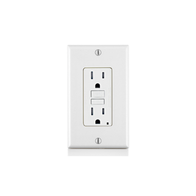 White GFCI 15A TR Recep Leviton (GFTR1-W)