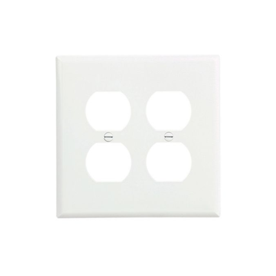 Wallplate Mid Size 2 Gang Duplex Outlets Eaton (PJ82W)