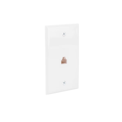 WHITE ETHERNET PORT WALLPLATE