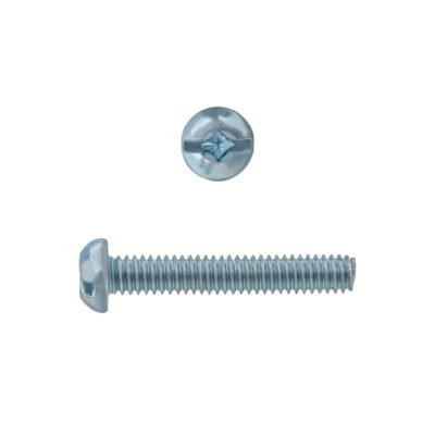 Rnd Machine Screw Zinc Plated 8-32 X 1″ 100 Pcs (1741-141)