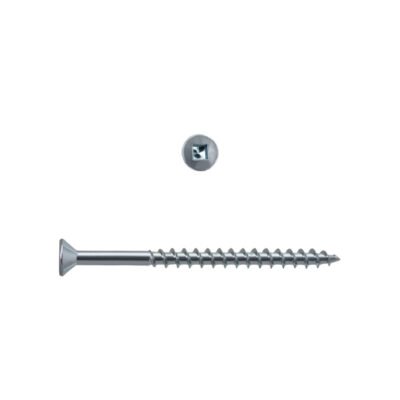 Flat Head Particle Board Zinc & Wax Screw 8×2 1/2″ 100 Pcs (222-491)