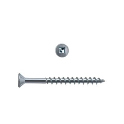 Flat Head Particle Board Zinc & Wax Screw 8X2″ 100 Pcs (222-489)