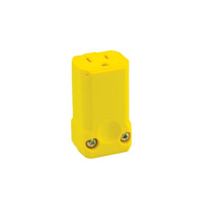 Straight Blade Connector Yellow 15A-125V Female Leviton